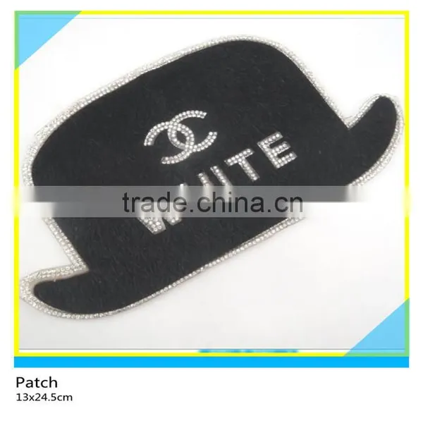 Heat Transfer Diamond Rhinestone Applique Hotfix Round Horse Hair Star Rhinestone Patch 12.5x12.5cm photo-2