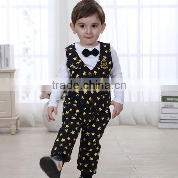 Cotton Kids Boy 3pcs Sets Stars Boy Sets 2015