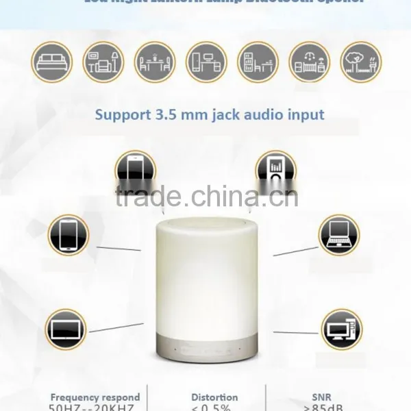 Night Light Touch Change Color RGB Warm White Bluetooth Speaker TF Card DC5V for Party Outdoor Living Room Child Read Package photo-6