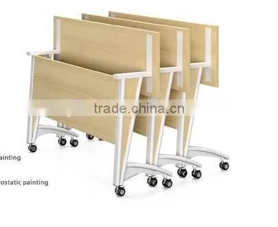 Latest Modern Design Moving Folding Frame Training Table With Wooden Top photo-4