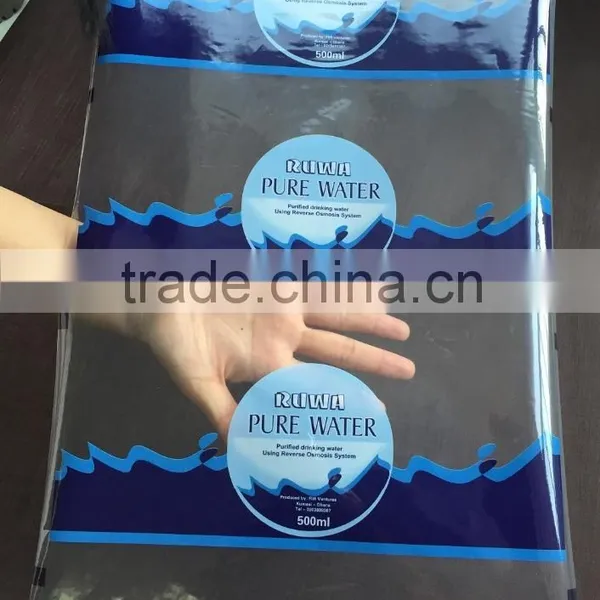 Gravure Printing Water Sachet Bags 500ml Plastic Film Roll/LDPE Mineral Plastic Water Bag/Heat Seal Liquid Beverage Plastic Bag Quality Choice photo-6