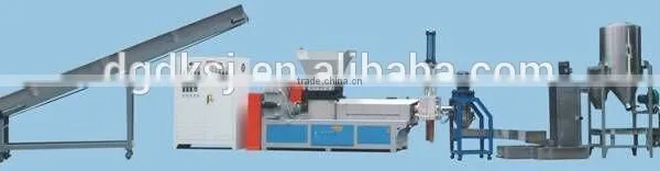 Poland Hot Sale DEKE Double Shaft Single Stage Plastic Recycling Line (water Ring Hot Cutting)