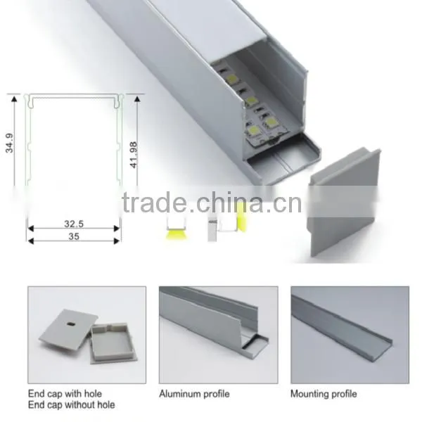 62X35mm Led Linear Pendent Light Aluminum LED Profile With Led Strip Light for Indoor Use photo-2