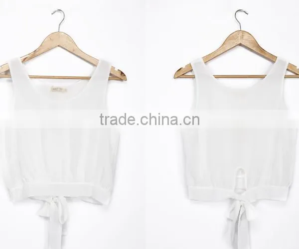 2017 Ladies New Design Fahion Top Designs With a Back Tie photo-5