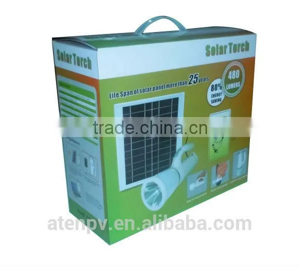 Best Price Solar Power Rechargeable Led Flashlight Solar Light Kit photo-5