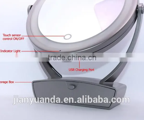 5X Magnifying Lighted Touch Screen Mirror With Organizer photo-6