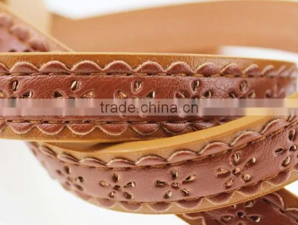 Women's Casual Belt With Brown PU Leather in Yiwu Factory Waist Belt for Lady photo-6