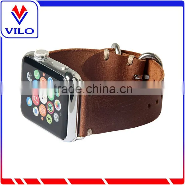 For Apple Watch Genuine Leather Original Watch Band With Connection Adapter Clip photo-4