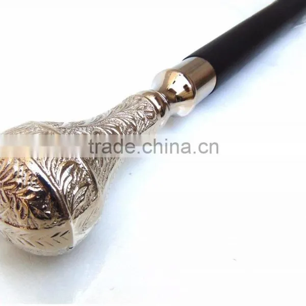 Stylish Brass Walking Stick/Beautiful Handle Waking Stick/Black Wood Walking Stick Wk1122 photo-4
