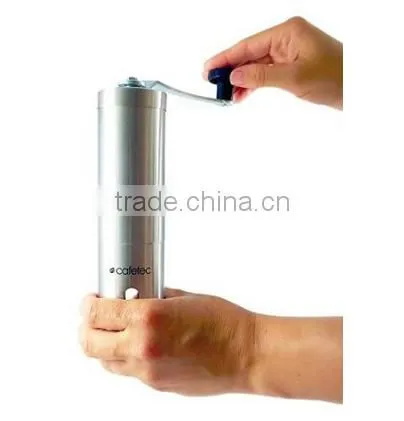 Customized Stainless Steel Manual Ceramic Burr Mill Coffee Grinder With Logo photo-2