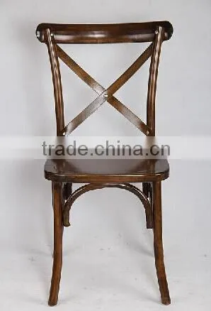 Modern Commercial Use Silla Wood Cross Back Chair Quality Choice photo-4
