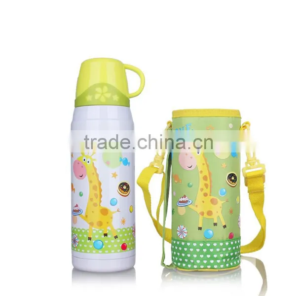 High Quality Double Wall Stainless Steel Children Vacuum Flask With 2 Cups photo-5