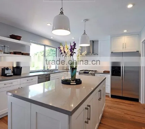 ARTIFICIAL QUARTZ STONE PURE LIGHT GREY KITCHEN COUNTER TOPS photo-2