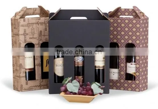 Wholesalw Kraft Wine Glass Gift Paper Cardboard Packaging Box