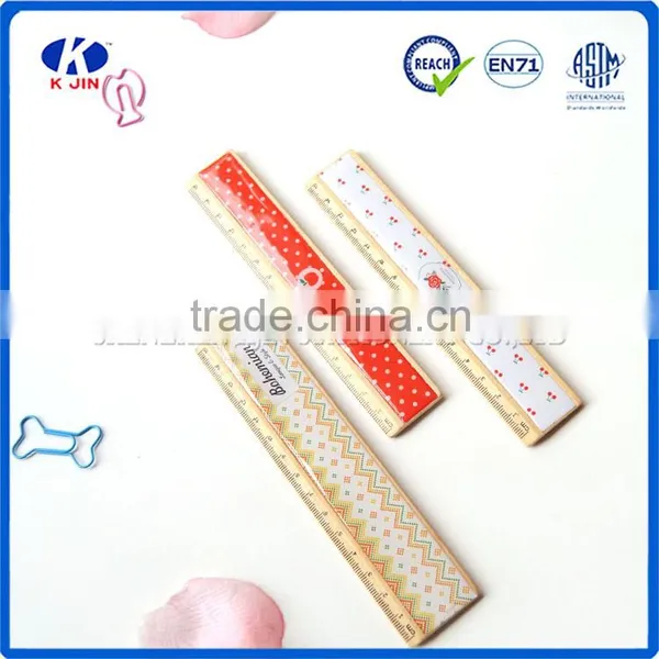 Hot Sale Promotional 15cm Wooden Straight Rulers With Screen OEM LOGO Printed photo-6