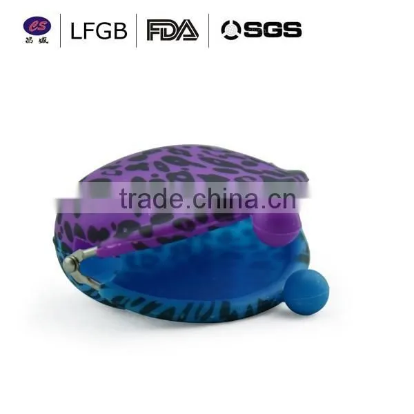China Cheap Leopard Silicone Coin Purse / Wallet Manufacturer photo-2