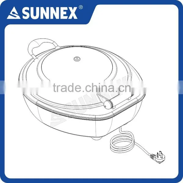SUNNEX Professional Mirror Finish Hydraulic Hinge 6.8 Litre Glass Lid Chafer photo-6
