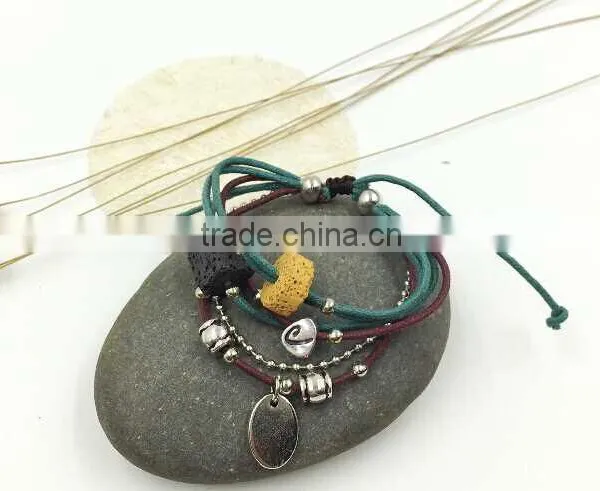 Bob Trading Custom Volcanic Lava Rock Stone Bracelet Wholesale Turquoise Abs Bracelet