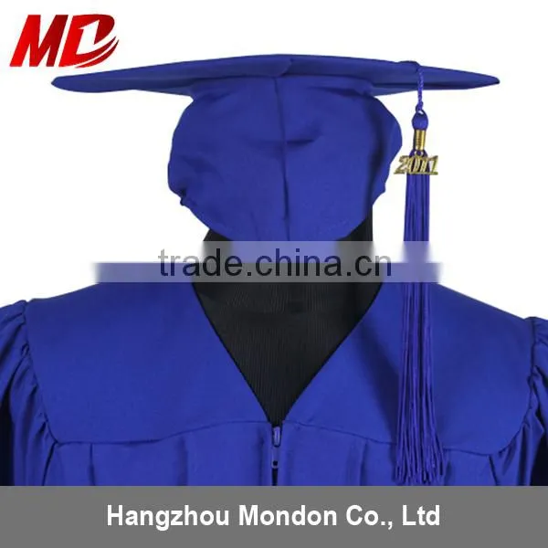 Graduation Cap and Gown Honor Cords Blue Polyester for Children Adult photo-5