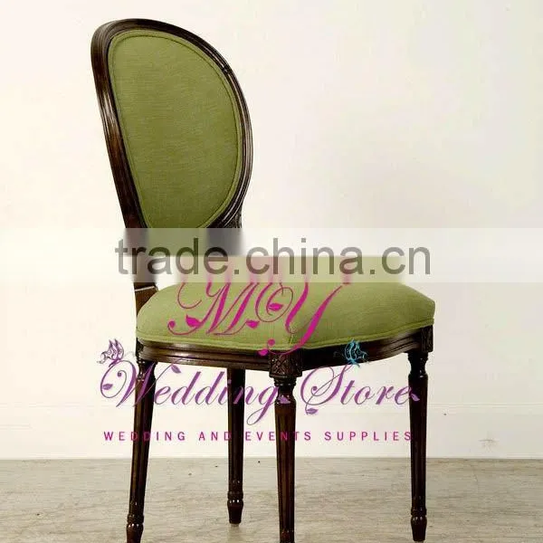 Louis Style White Wood Wedding Chairs photo-3