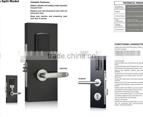 Waterproof Key Card Locks/hotel Lock /IC Hotel Lock (promotion) photo-3