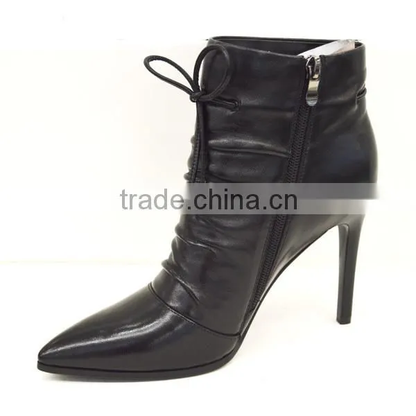 Autumn Winter New Arrival Genuine Leather Women Ankle Boots Fashion Zipper Side Cool Women Boots photo-4