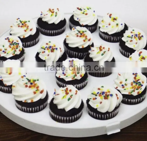 4-in-1 Portable Plastic Party Platter With Lid - Cupcake Carrier / Egg Holder / Veggie Tray / Chip and Dip Server Plate photo-5