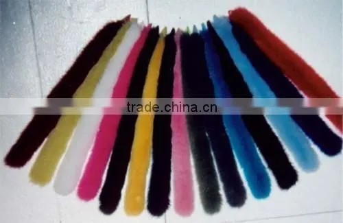 2015 Warm Real Fox Fur Trimmings With Rhinestones photo-5