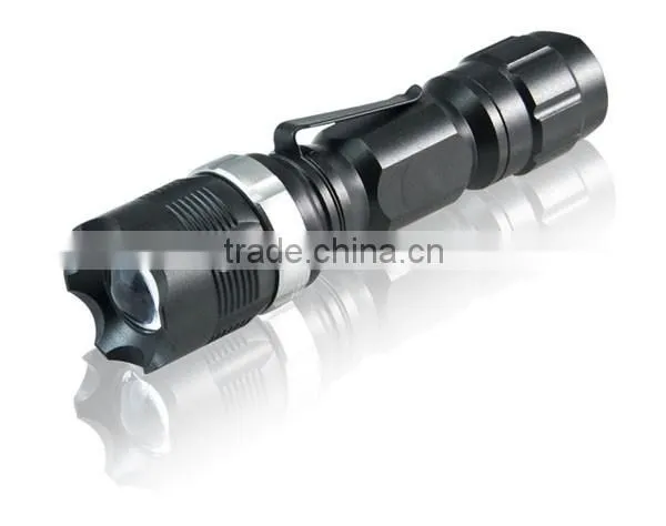POPPAS T824 Hot Sales Zoom Led Flashlight Police Security Rechargeable Flashlight Torch photo-4