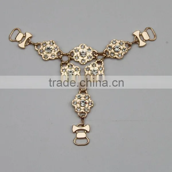 Hot Sell Decoration Shoes Clips for Wedding Shoes Gold Crystal photo-3