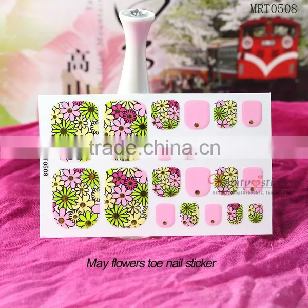 May Flowers Toe Nail Sticker /nail Art