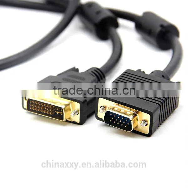 DVI 24+5 Male to Vga Male Cable Dvi to 15 Pin Vga Cable 1.5M