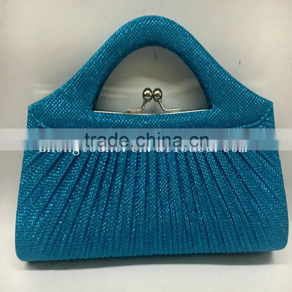 Hot Sale High Quality Fashion Pleat PVC Hand Bags Evening Bags