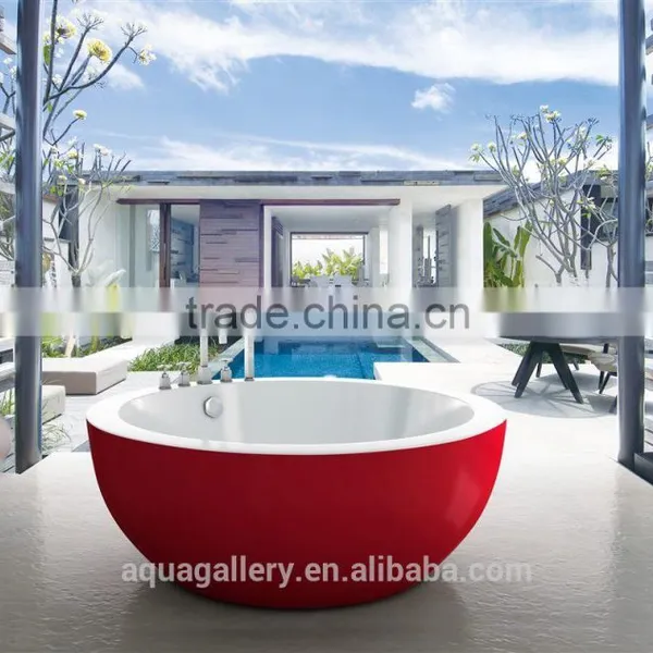 White Acrylic SPA Tub Bathroom Bathtub photo-5