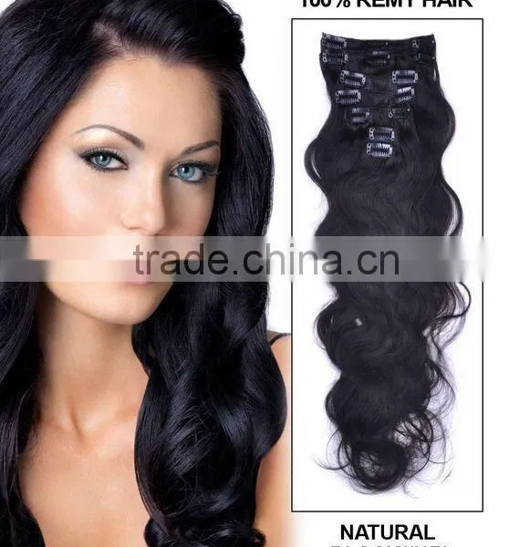 2015 New Chinese Straight Clip-in Human Hair Extension/top Quality With a Low Price photo-4