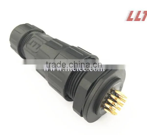12 Pole Front Panel Mount Female Pin Waterproof Cable Connector photo-2