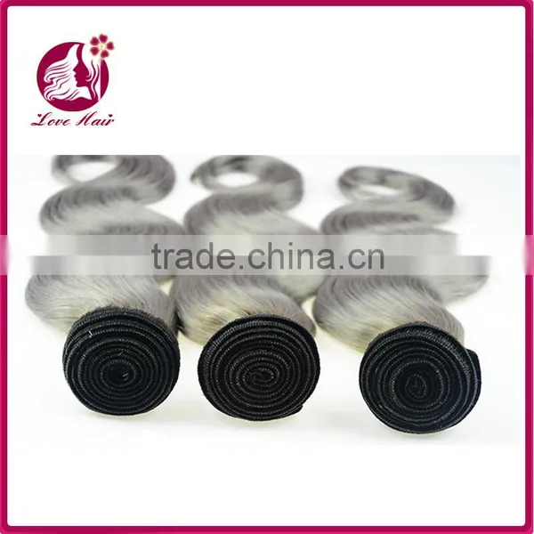 Unprocessed 7a Chinese Gold Vender Straight 1b Grey Ombre 100 Human Hair for Sale photo-6