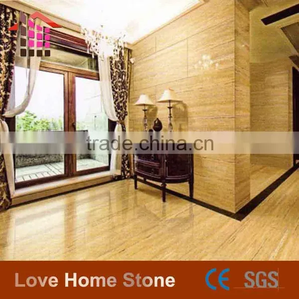 Wood Travertine Marble Tile Floor