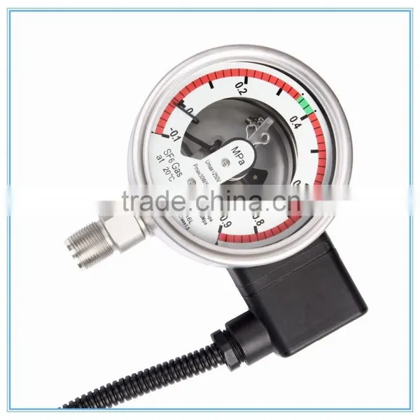 Temperature Compensate Stainless Steel SF6 Electric Components Table Sf6 Electric Contact Pressure Gauge photo-3