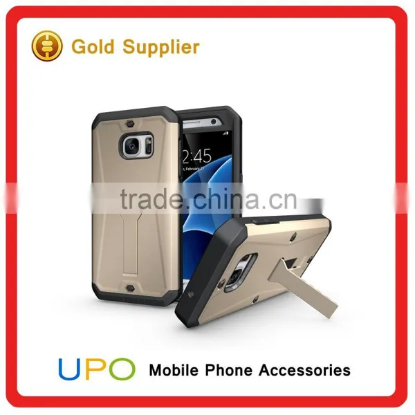 [UPO] 3 in 1 TPU + PC Shockproof Tank Kickstand Phone Cases for Samsung Galaxy S7 With Waterproof Screen Protector photo-2