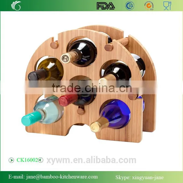 Bamboo Arch Wine Rack, 6-Bottle by Oenophilia photo-2
