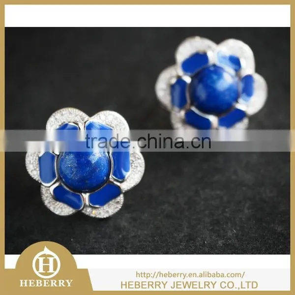 Hot Sell Fancy Flower Fashion Gemstone Earring for Party Girls photo-4