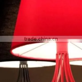 Metal Wire Table Lamp Base Fabric Shade Table Lamp photo-5
