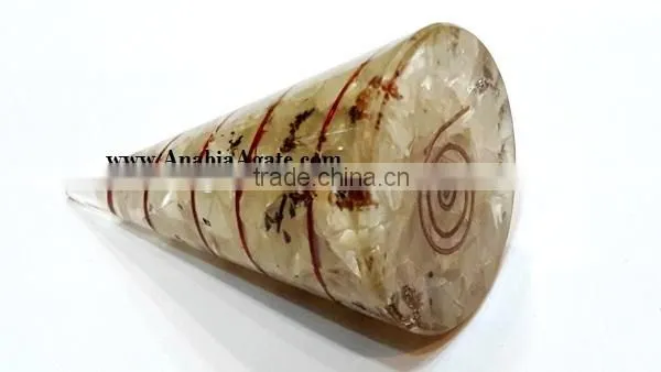 Crystal Quartz Copper Wire Wrapped Orgone Cone : Wholesale Orgone Cone photo-4