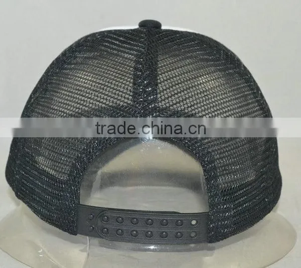 Guangzhou Hat Factory Professional Custom / 100% Polyester Fiber/white and Black/LOGO Printing/sponge Trucker Hats photo-3