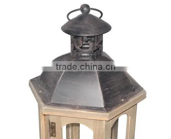 Small Camping Wooden Lantern Garden Decoration photo-5