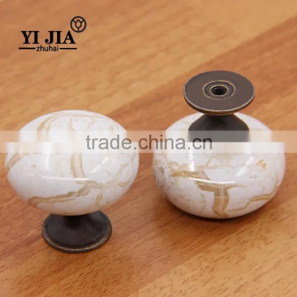 India Bronze Furniture Drawer Round Ceramic Knob photo-5