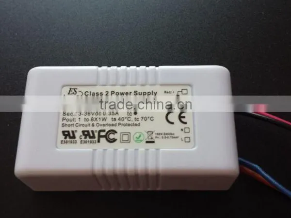 CE UL List 100-240VAC Input 350mA Constant Current Output 8*1w Led Power Supply photo-3
