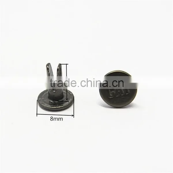 Custom Logo 8mm Metal Shoe Accessories Brass Rivets photo-2