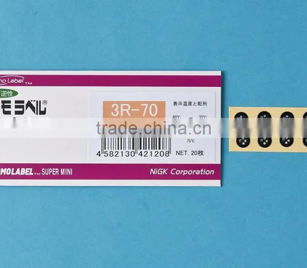 Small and round irreversible thermometer, temperature indicator for narrow space (3 Level)